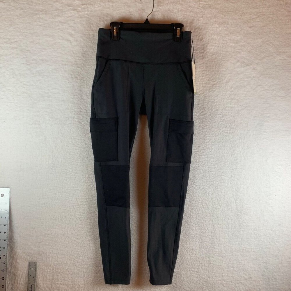 Alpine Design Women's Selina High Rise Tights‎ Cargo Pure Black Size S NWT 8115
